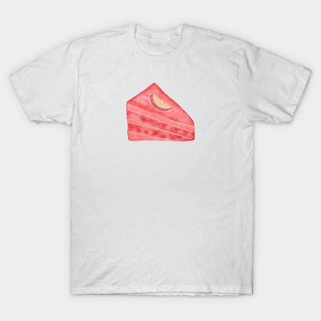 Cake Apple T-Shirt by Aisiiyan